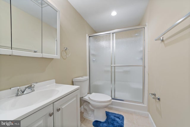 10112 Collington Campus Dr Unit 7, Bowie, MD 20721 - full bathroom with a stall shower, vanity, and tile patterned flooring
