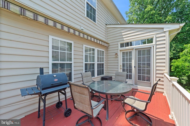 10112 Collington Campus Dr Unit 7, Bowie, MD 20721 - deck featuring outdoor dining area and a grill