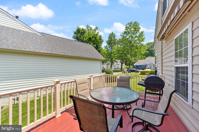 10112 Collington Campus Dr Unit 7, Bowie, MD 20721 - wooden deck with outdoor dining space and a yard