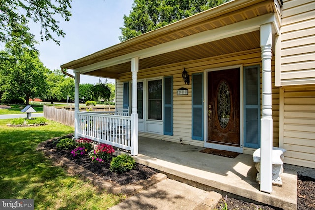 800 Eastridge Rd, Abingdon, MD 21009 - property entrance featuring a porch and a lawn