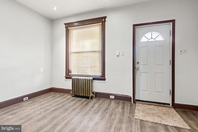 2904 N Taney St, Philadelphia, PA 19132 - foyer entrance with radiator heating unit and wood finished floors