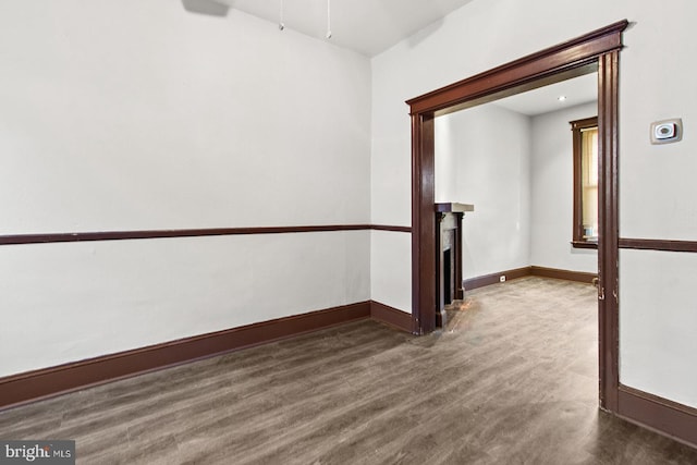 2904 N Taney St, Philadelphia, PA 19132 - empty room featuring a fireplace and wood finished floors