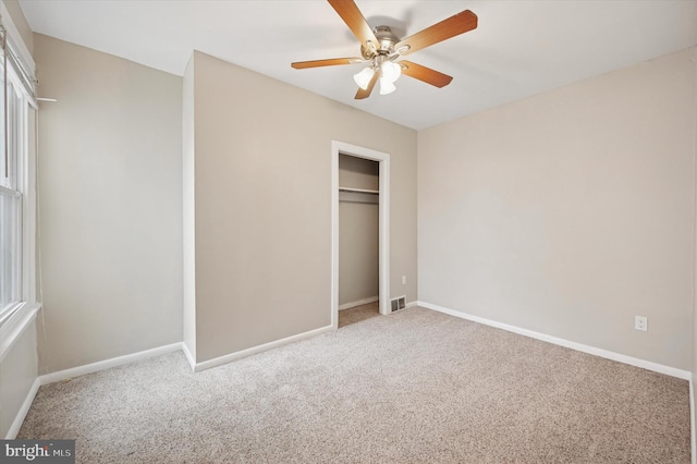 211 Dawson St, Philadelphia, PA 19128 - unfurnished bedroom featuring carpet flooring, a closet, and ceiling fan