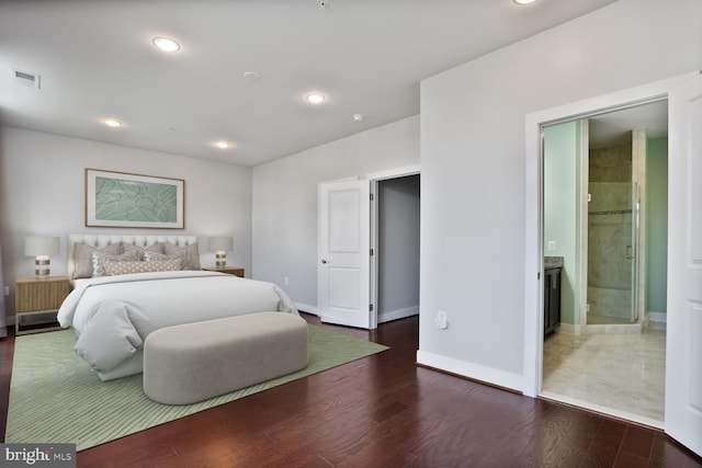 1220 Main Line Blvd Unit 102, Alexandria, VA 22301 - bedroom featuring recessed lighting, wood finished floors, and ensuite bath