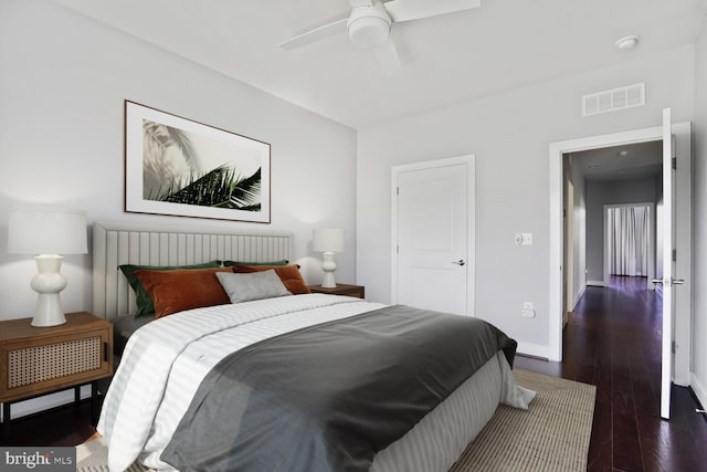 1220 Main Line Blvd Unit 102, Alexandria, VA 22301 - bedroom with dark wood-style floors and ceiling fan