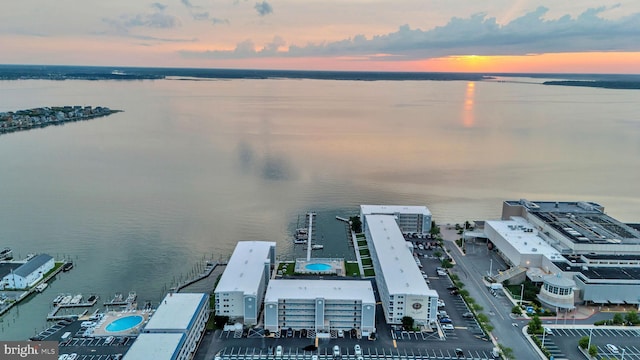 107 Convention Center Dr Unit 1410D, Ocean City, MD 21842 - aerial view at dusk of a water view
