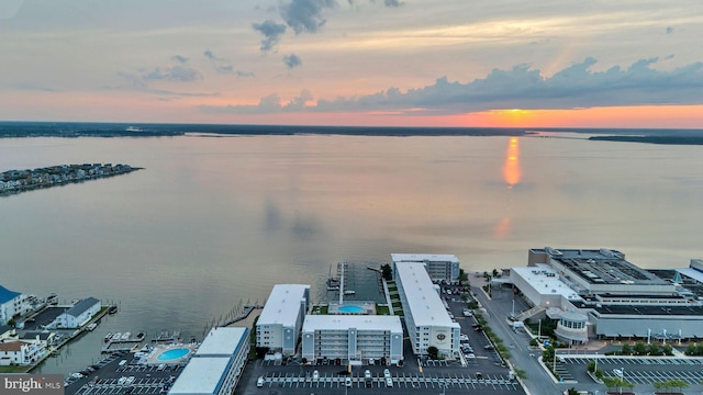 107 Convention Center Dr Unit 1410D, Ocean City, MD 21842 - aerial view at dusk of a water view