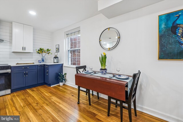 2806 S Abingdon St Unit A, Arlington, VA 22206 - dining room with light wood-style floors and recessed lighting