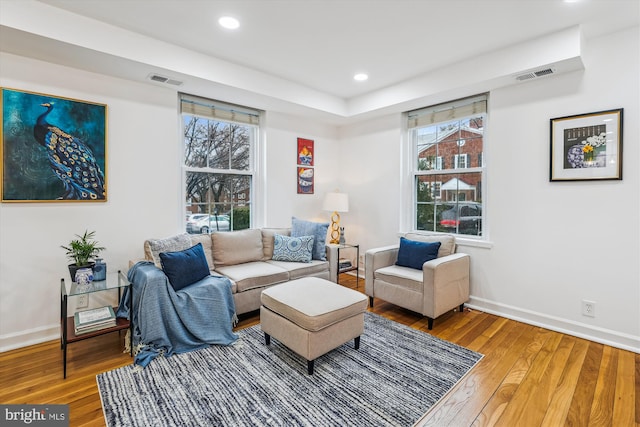 2806 S Abingdon St Unit A, Arlington, VA 22206 - living room featuring wood finished floors, plenty of natural light, and recessed lighting