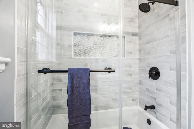 2806 S Abingdon St Unit A, Arlington, VA 22206 - bathroom with shower / bath combination with glass door