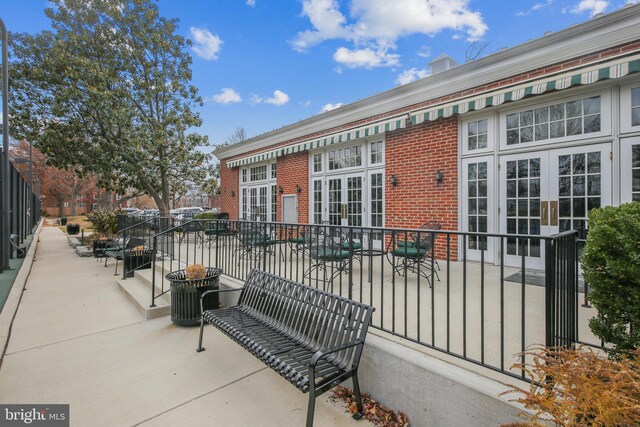 2806 S Abingdon St Unit A, Arlington, VA 22206 - view of patio / terrace with french doors