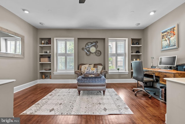 1518 Mount Vernon St Unit 3, Philadelphia, PA 19130 - home office with built in shelves and healthy amount of natural light