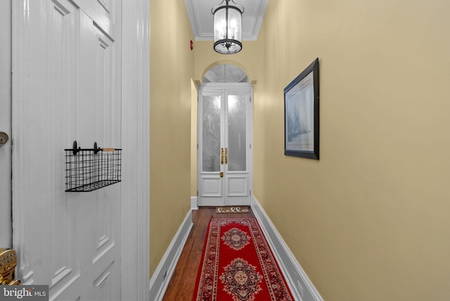 1518 Mount Vernon St Unit 3, Philadelphia, PA 19130 - entryway with crown molding and dark wood-type flooring