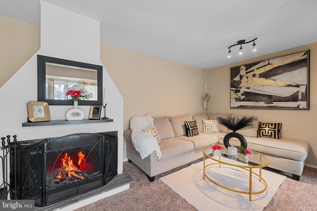 8030 Ditman St Unit 138X, Philadelphia, PA 19136 - carpeted living area with a lit fireplace