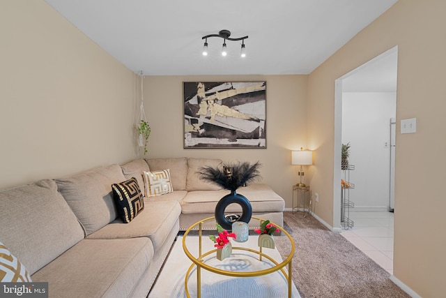 8030 Ditman St Unit 138X, Philadelphia, PA 19136 - living room featuring tile patterned flooring and carpet flooring