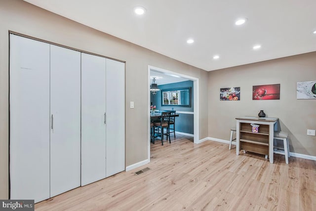 6614 Mccahill Dr, Laurel, MD 20707 - playroom featuring light wood-type flooring and recessed lighting