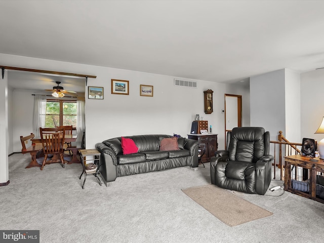 4704 Baughman Ml, Manchester, MD 21102 - carpeted living room with a ceiling fan