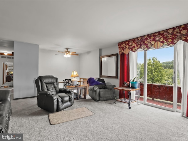 4704 Baughman Ml, Manchester, MD 21102 - living room with carpet and a ceiling fan