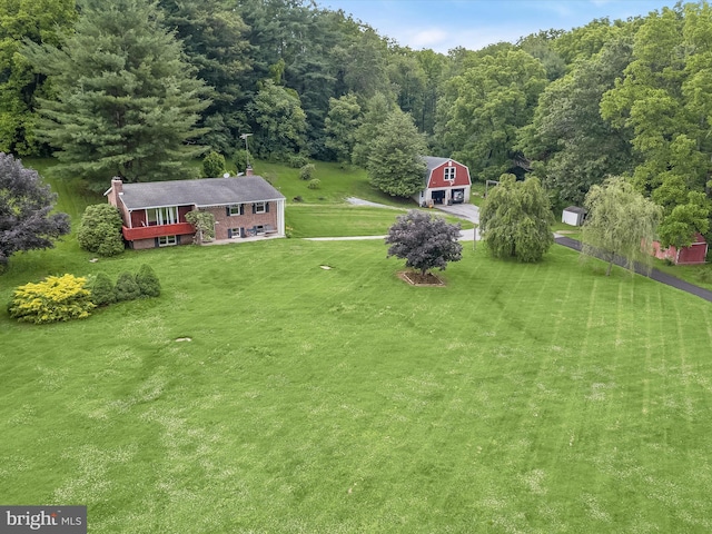 4704 Baughman Ml, Manchester, MD 21102 - aerial view of property and surrounding area with a heavily wooded area
