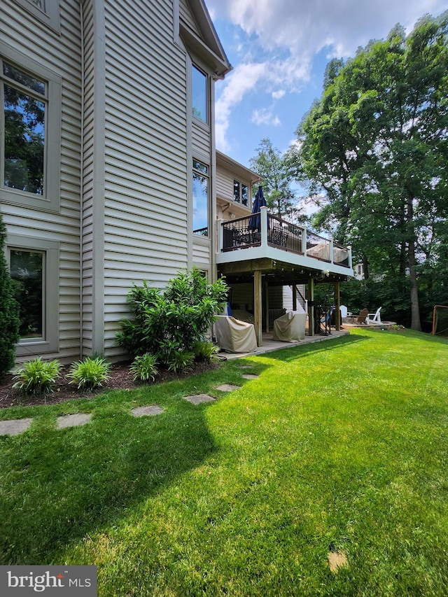 12024 Walnut Branch Rd, Reston, VA 20194 - view of grassy yard with a deck