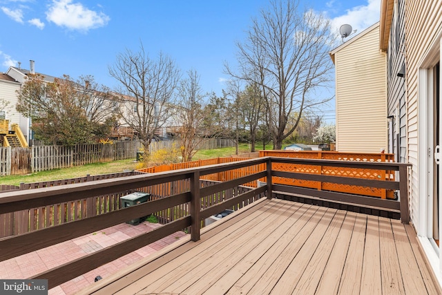 7451 Lone Star Rd, Lorton, VA 22079 - wooden deck with a fenced backyard