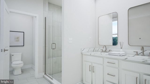 2664 River Birch Rd, Herndon, VA 20171 - full bath featuring a stall shower and double vanity