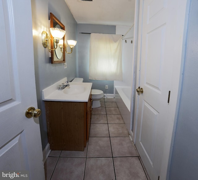 301 E Hanover St, Hanover, PA 17331 - bathroom featuring vanity, tile patterned floors, and shower / bath combination