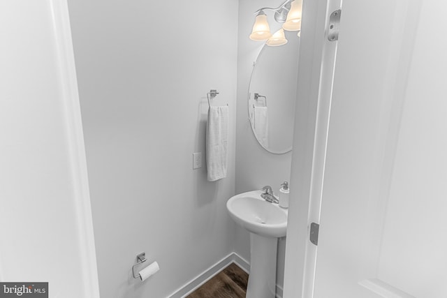 123 Hank Aaron Rd, Berkeley Springs, WV 25411 - bathroom featuring wood finished floors and baseboards