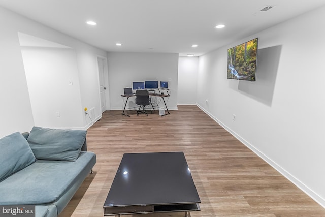 123 Hank Aaron Rd, Berkeley Springs, WV 25411 - exercise room with recessed lighting and light wood-style floors