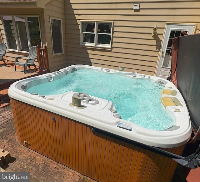 1043 Welsh Ayres Way, Downingtown, PA 19335 - wooden terrace with a hot tub