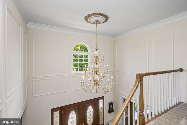 1043 Welsh Ayres Way, Downingtown, PA 19335 - detailed view of a chandelier, a decorative wall, and ornamental molding