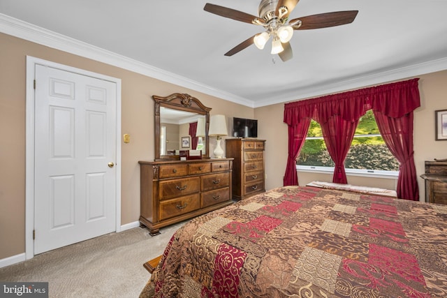 1043 Welsh Ayres Way, Downingtown, PA 19335 - bedroom with carpet flooring, crown molding, and ceiling fan