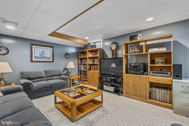 1043 Welsh Ayres Way, Downingtown, PA 19335 - living area featuring carpet floors and a paneled ceiling