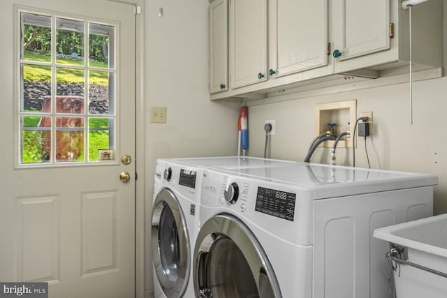 1043 Welsh Ayres Way, Downingtown, PA 19335 - laundry room with cabinet space, washing machine and clothes dryer, and plenty of natural light