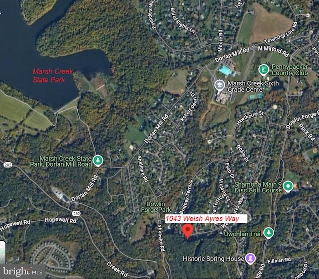 1043 Welsh Ayres Way, Downingtown, PA 19335 - aerial map of property and surrounding area