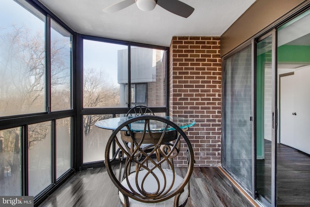 15115 Interlachen Dr Unit 3-1020, Silver Spring, MD 20906 - sunroom featuring ceiling fan