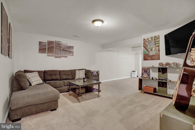 207 Weston Woods Dr, Pasadena, MD 21122 - living area featuring carpet floors and baseboards