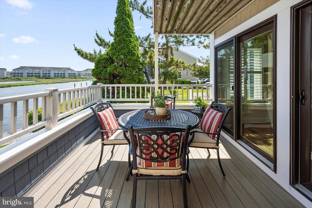 222 N Heron Dr Unit 222-1, Ocean City, MD 21842 - wooden deck with a water view