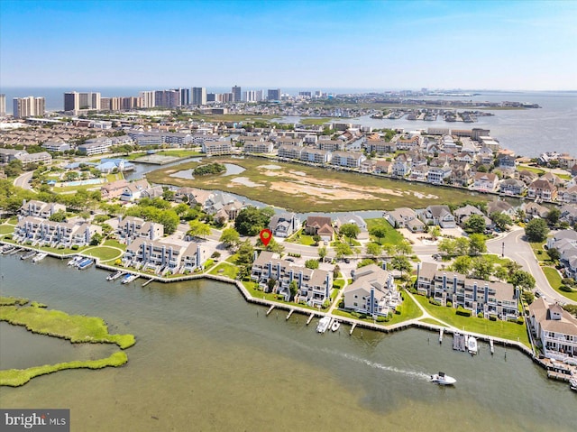 222 N Heron Dr Unit 222-1, Ocean City, MD 21842 - view of property location featuring a large body of water and city skyline