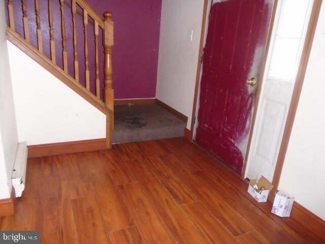 472 Lummistown Rd, Cedarville, NJ 08311 - entrance foyer with wood finished floors and stairway