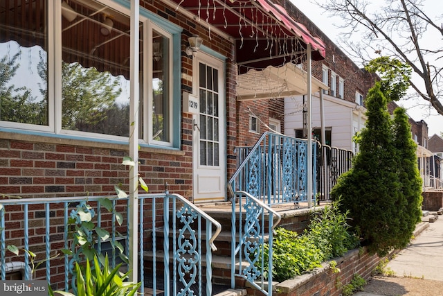 1219 Mollbore Ter, Philadelphia, PA 19148 - entrance to property with brick siding