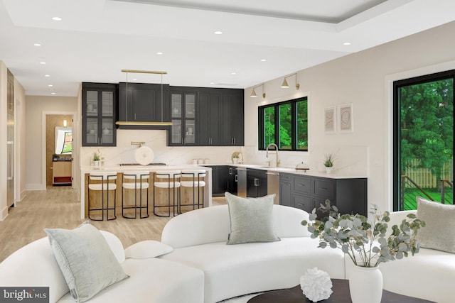 1710 Fairview Ave, Mclean, VA 22101 - living area with recessed lighting and light wood finished floors