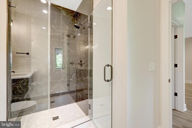 1710 Fairview Ave, Mclean, VA 22101 - full bathroom featuring a marble finish shower