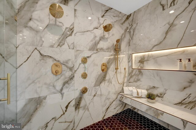 1710 Fairview Ave, Mclean, VA 22101 - full bathroom with a marble finish shower