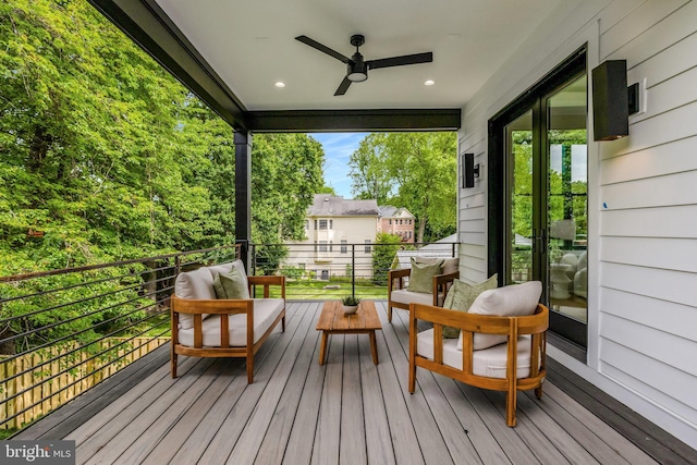 1710 Fairview Ave, Mclean, VA 22101 - wooden deck featuring ceiling fan