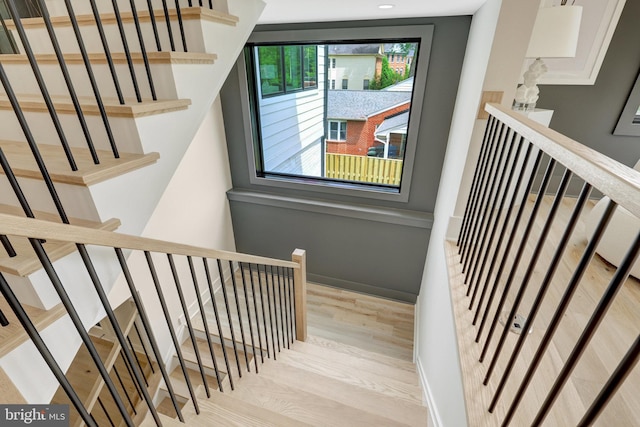 1710 Fairview Ave, Mclean, VA 22101 - stairs featuring wood finished floors and baseboards