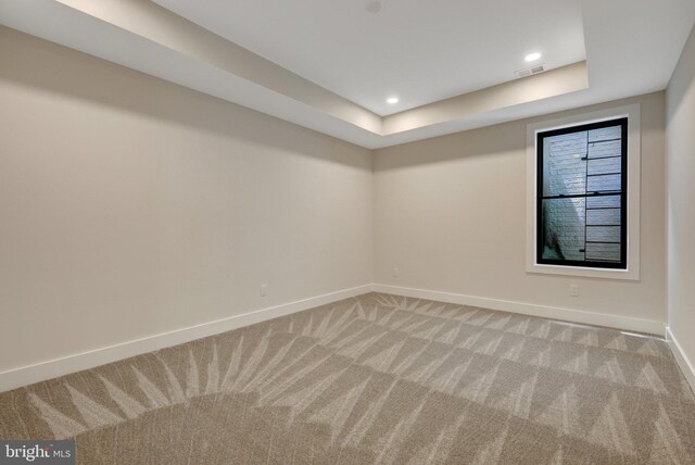 1710 Fairview Ave, Mclean, VA 22101 - spare room featuring light colored carpet, recessed lighting, and a tray ceiling