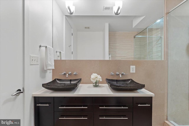 2223 1st St NW Unit 1, Washington, DC 20001 - full bath featuring double vanity and a shower stall