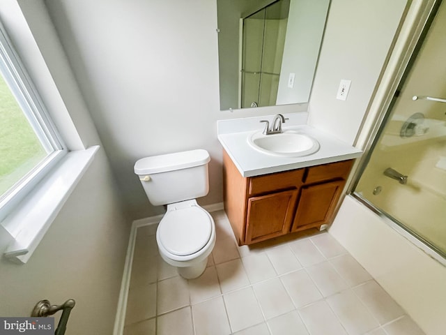 104 Falcon Ridge Way Unit Bldg10 Unit4, Hamburg, NJ 07419 - bathroom featuring vanity, bath / shower combo with glass door, and tile patterned floors