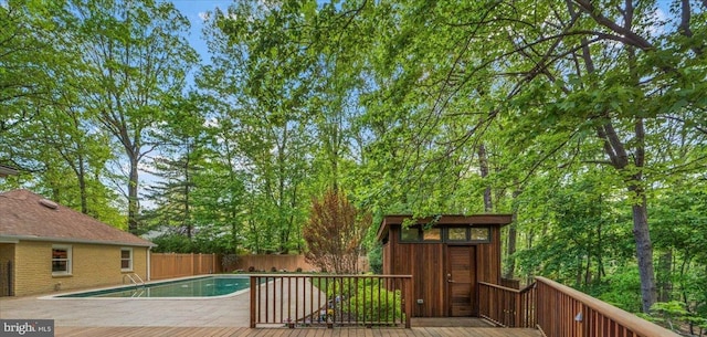 400 Highview Dr, Wayne, PA 19087 - view of pool with a deck and a fenced backyard